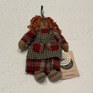 Plaid Rag Doll with Red and Green Outfit